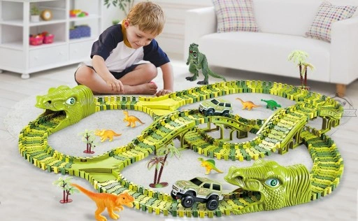 Tor Wyścigowy Dinozaur Dino Park 271 el. XXL 360cm