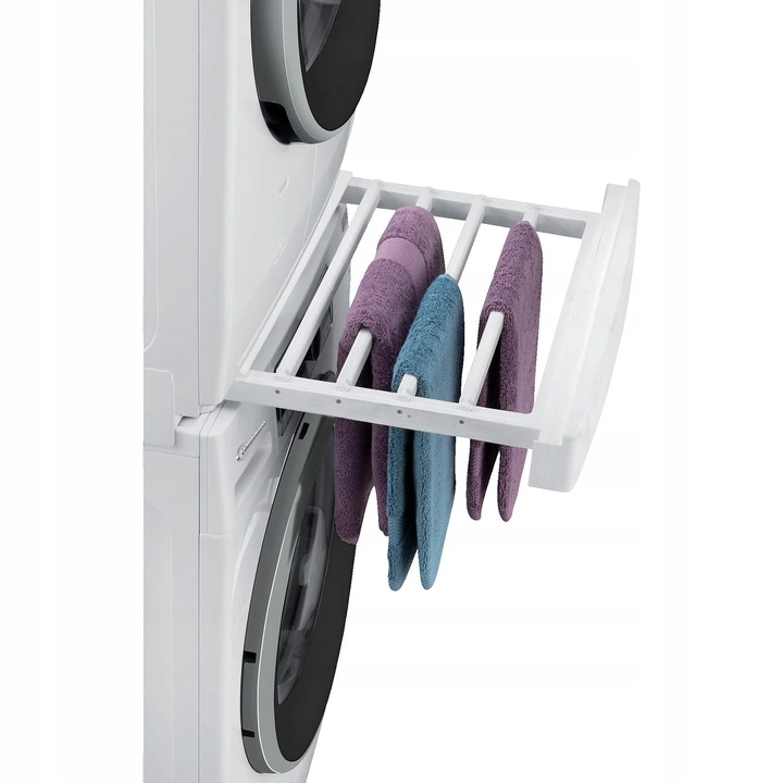 Łącznik pralki suszarki Whirlpool WPRO SKS 201 Biały wysuwana półka