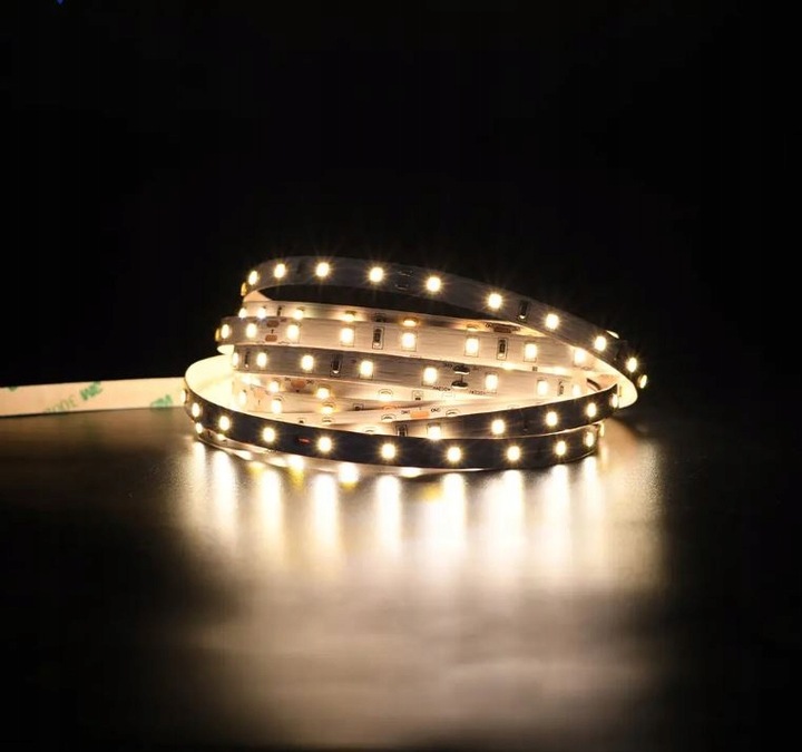 ZESTAW Taśma LED 3000K BIAŁA CIEPŁA 5m - TAŚMA+ ZASILACZ+ PILOT+