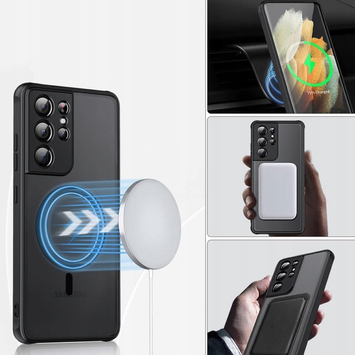 Etui do Samsung Galaxy S21 Ultra, matt case, magnetyczne do Magsafe