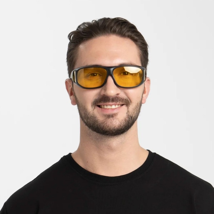 Okulary Przeciwsłoneczne Żółte Rowerowe do Jazdy Samochodem Nocą i w Dzień