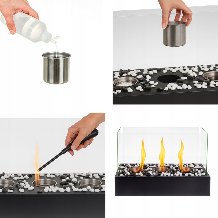 Biokominek Wolnostojący do Domu Bezdymny Bio Kominek na Bioetanol +