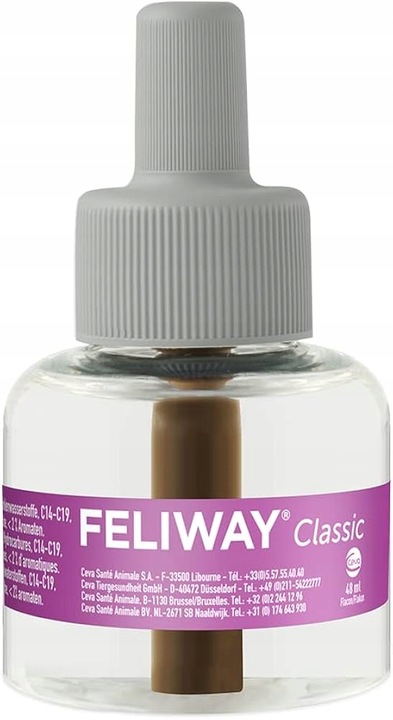 Feromony dla kota Feliway Classic 1 szt wkład 48ml z opakowania 3packa