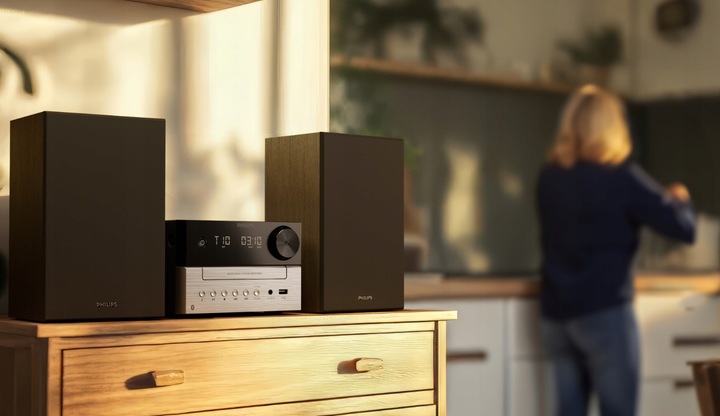 Mikrowieża Bass Reflex 20W Bluetooth 5.4 FM CD MP3 USB Philips