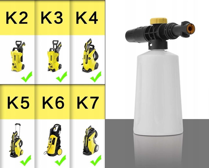 Profesjonalna Ręczna Pianownica 700 ml Myjki KARCHER K2 K3 K4 K5 K6 K7