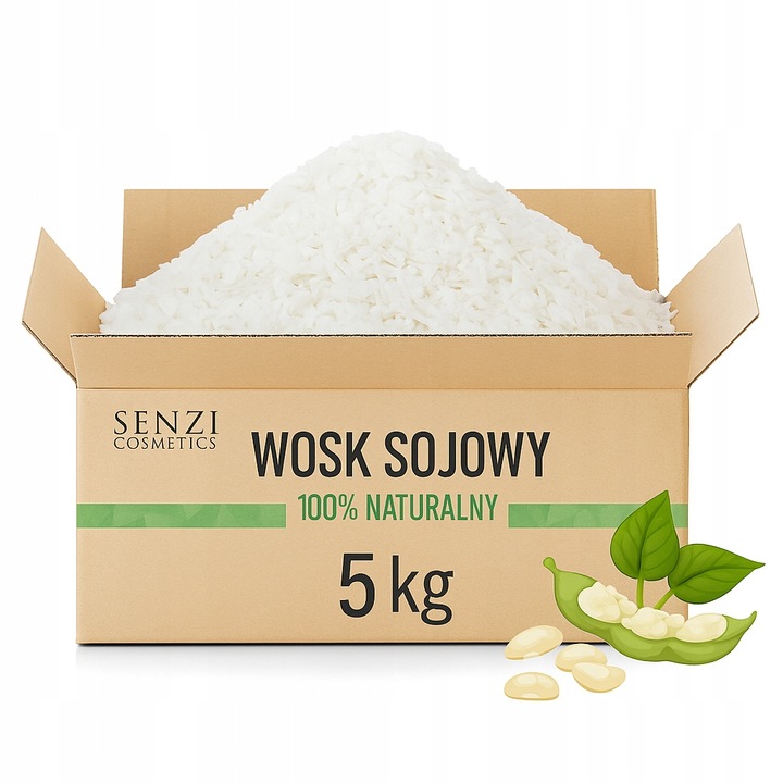 WOSK SOJOWY Do Świec Sojowych 5KG Płatki NATURALNY EKO ŚWIECE PREMIUM