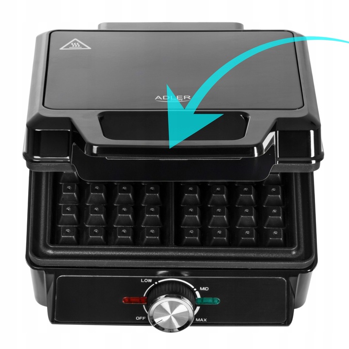 GOFROWNICA 2000W OPIEKACZ DO GOFRÓW MOCNA Z REGULACJĄ TEMPERATURY