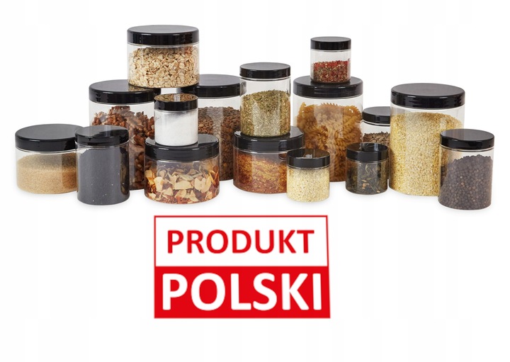 Pojemnik słoik plastikowy 1,5L makaron 1500ml x 6