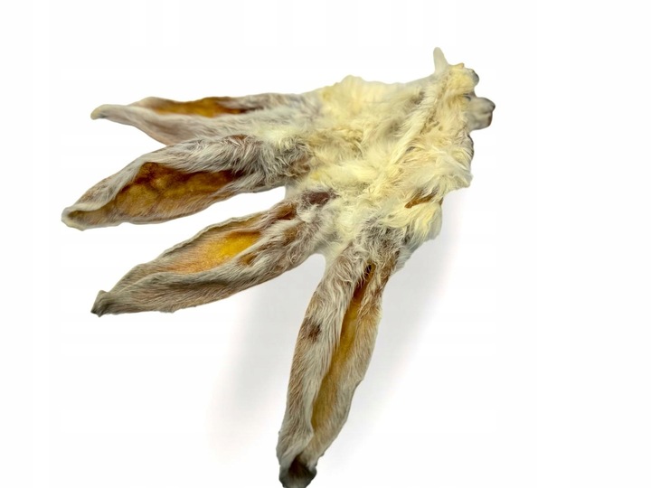 PRZYSMAKI GRYZAK DLA PSA NATURALNE UCHO KRÓLICZE Z FUTREM WŁOSEM 500G