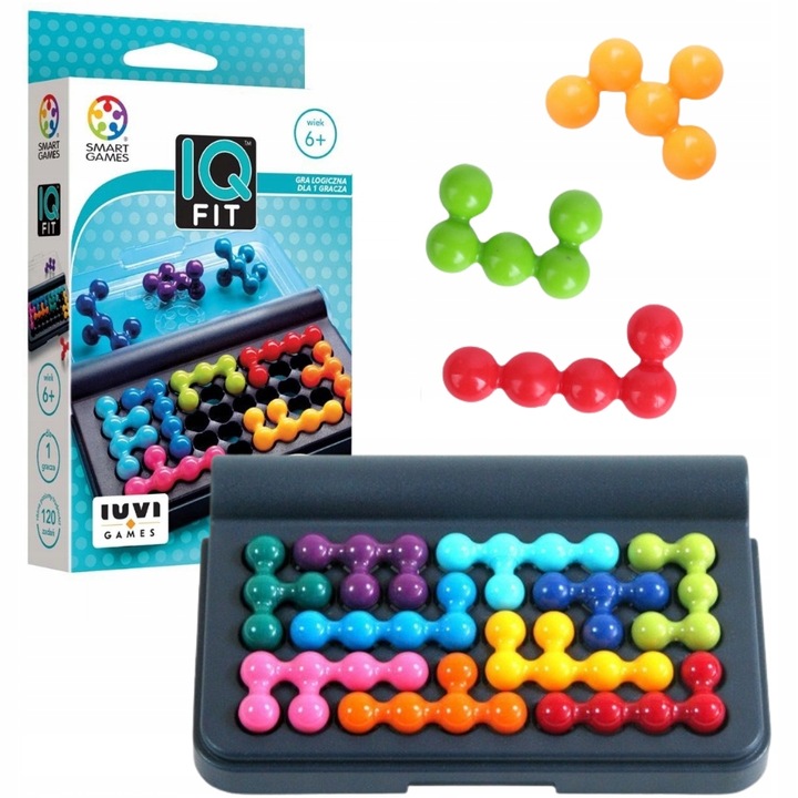 GRA LOGICZNA 3D GRA PLANSZOWA IQ FIT ŁAMIGŁÓWKA 120 WYZWAŃ