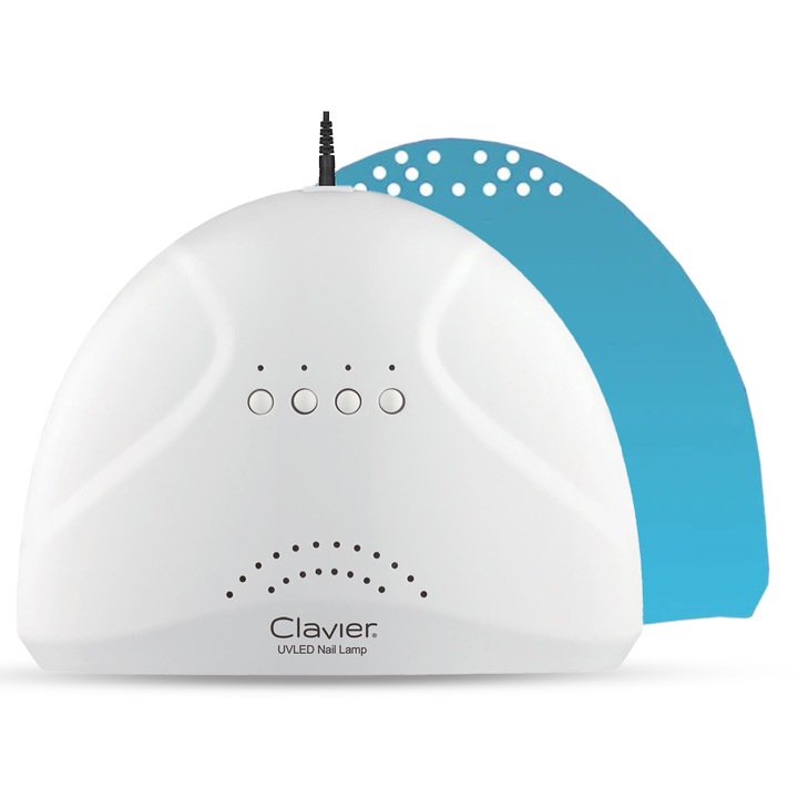 Lampa do paznokci dual LED UV hybrydy żele Clavier Q7 lustrzane dno