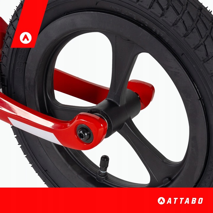 Rowerek biegowy ATTABO Brisk S magnezowy czerwony 12" ultra lekki 3,8 kg