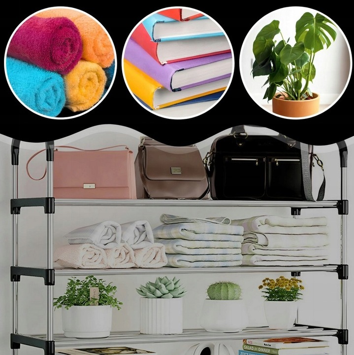 PÓŁKA NA BUTY STOJAK REGAŁ SZAFKA 4 POZIOMY MOCNA ORGANIZER NA BUTY DO