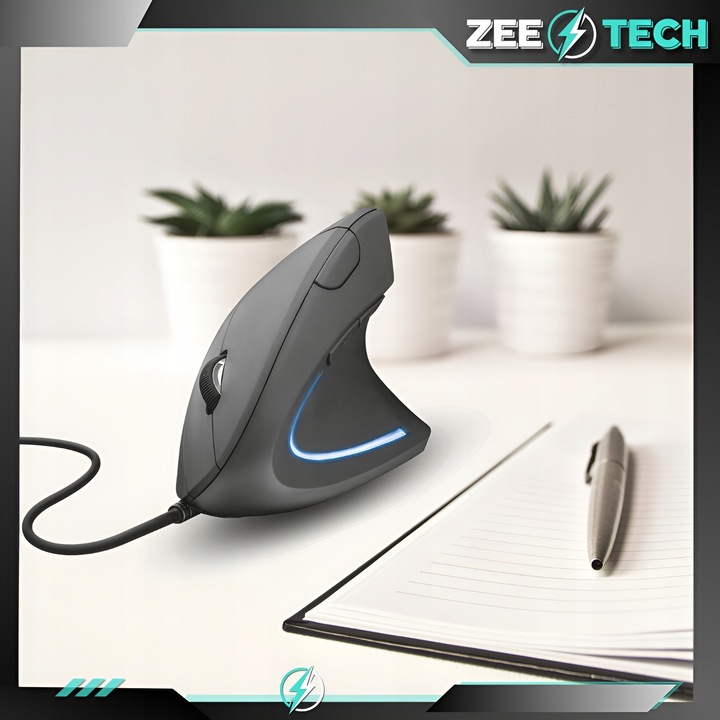 MYSZKA PIONOWA PRZEWODOWA USB WERTYKALNA CICHA MYSZ DO KOMPUTERA LAPTOPA