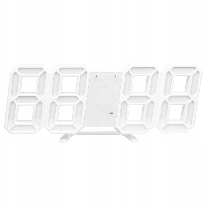4w1 Zegar cyfrowy LED 3D ścienny stojący budzik termometr data alarm