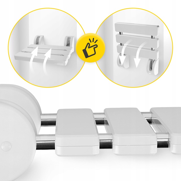 SIEDZISKO KRZESEŁKO SKŁADANE DO WANNY PRYSZNICOWE ŚCIENNE DLA SENIORA