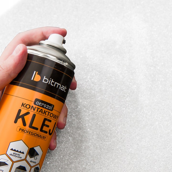 KLEJ SPRAY FILCU MAT PIANEK GĄBEK WYGŁUSZAJĄCYCH montażowy łatwa aplikacja