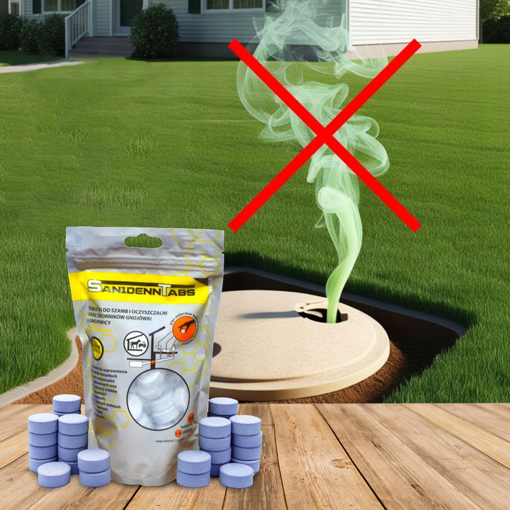 Tabletki bio bakterie do szamba oczyszczalni SANIDENN TAB 52 zapas na