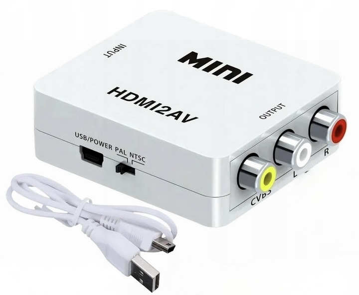Adapter konwerter sygnału HDMI do AV Audio RCA
