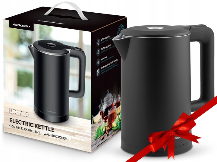 CZAJNIK ELEKTRYCZNY BEZPRZEWODOWY MODNY 1,7L BERDSEN