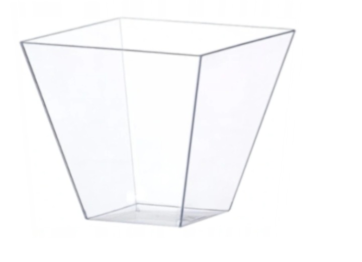 Zestaw Pojemniki piramidki na desery deserki mini 200ml + łyżeczki 50