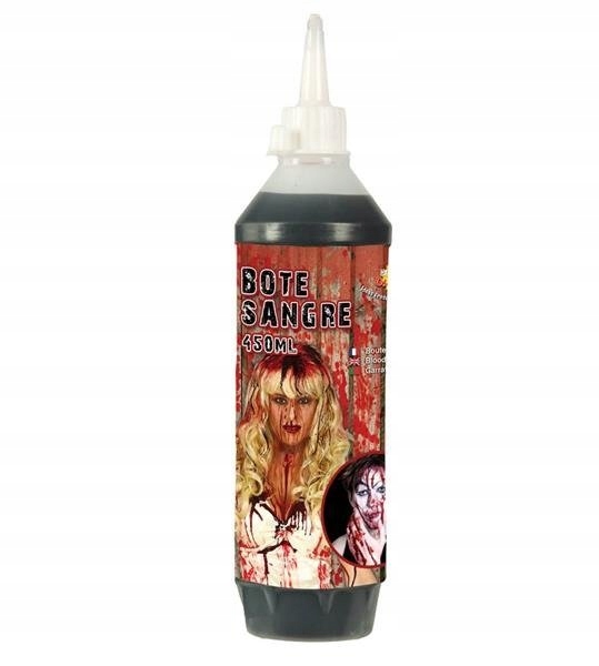 SZTUCZNA KREW W BUTELCE POJ. 450 ML HALLOWEEN CHARAKTERYZACJA 0,45 LITRA