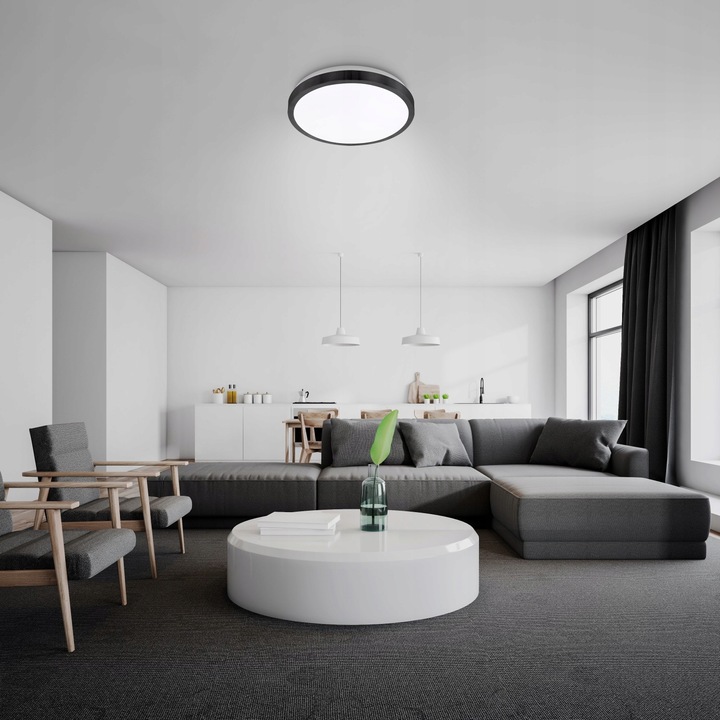 Plafon LED 2xE27 NATYNKOWY panel CZUJNIK RUCHU sufitowy