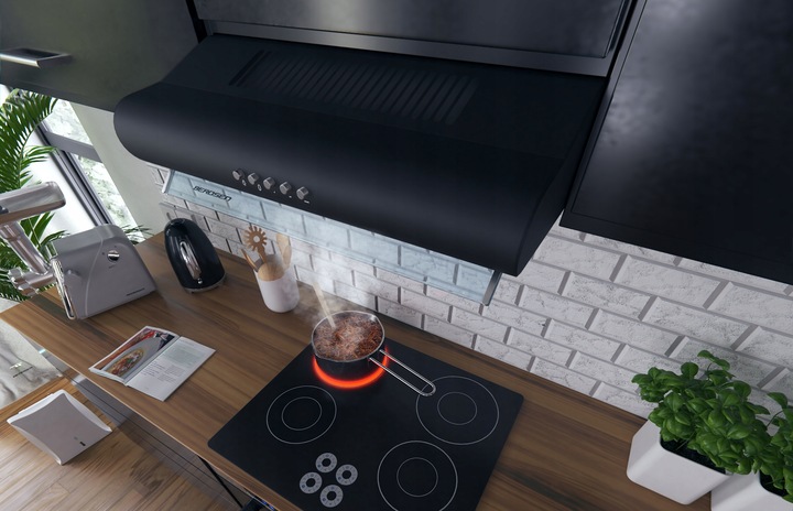 OKAP PODSZAFKOWY KUCHENNY 60cm BERDSEN CZARNY 10A