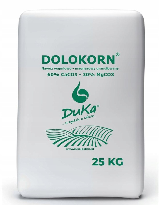 Wapno Granulowane z magnezowe DOLOKORN 25kg |Odkwasza glebę, poprawa