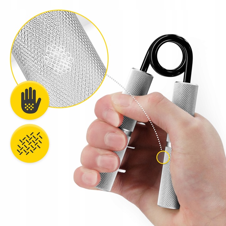 ŚCISKACZ DO RĄK DŁONI ANTYPOŚLIZGOWY TRENING DUŻY OPÓR DO 45 kg