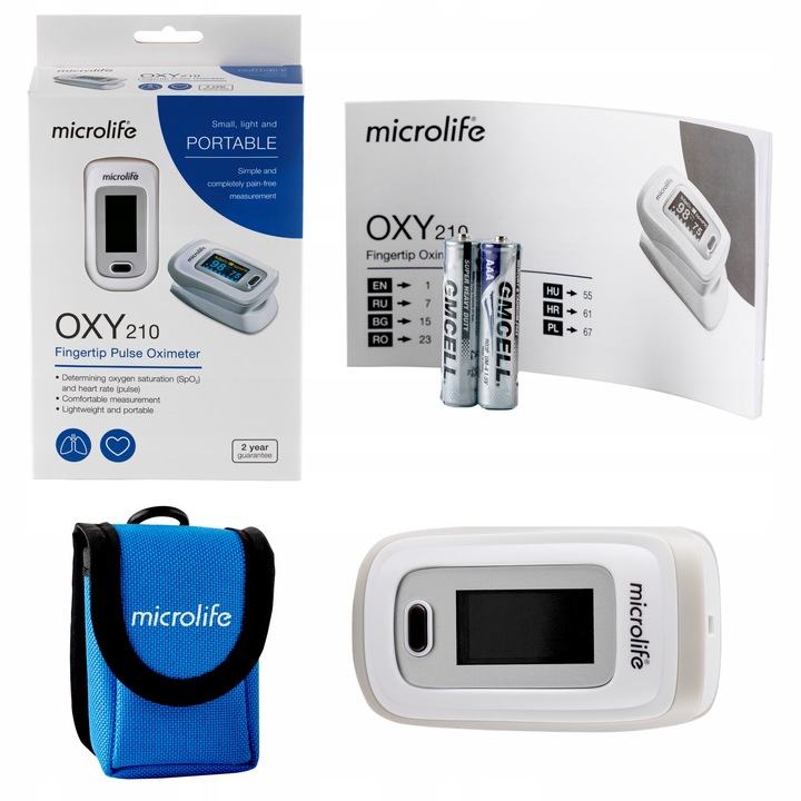PULSOKSYMETR MICROLIFE OXY PULSOMETR NAPALCOWY SATURACJA NATLENIENIE