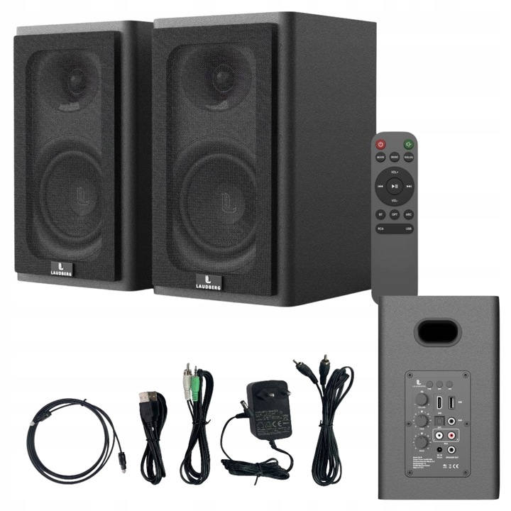 Głośniki komputerowe bluetooth Laudberg XS1B 2.0 Czarne 80W USB