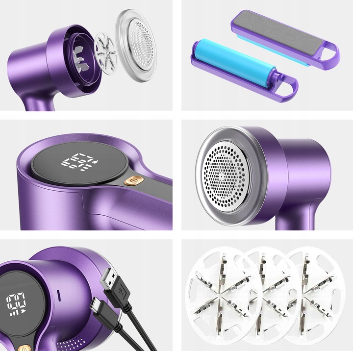 GOLARKA DO UBRAŃ SWETRÓW ELEKTRYCZNA MASZYNKA DUŻA MOC BEZPRZEWODOWA