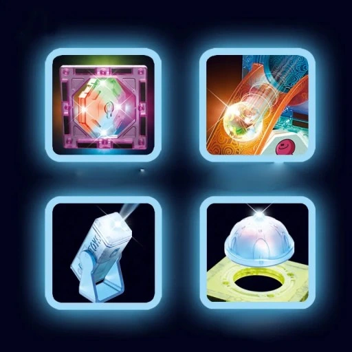 KLOCKI MAGNETYCZNE KONSTRUKCYJNE ŚWIECĄCY TOR 110el 3D MAGNETIC EDUKACYJNE