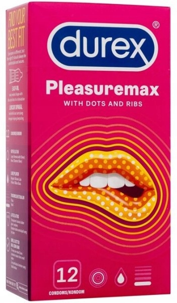 DUREX prezerwatywy PLEASUREMAX z wypustkami i prążkami 12 sztuk