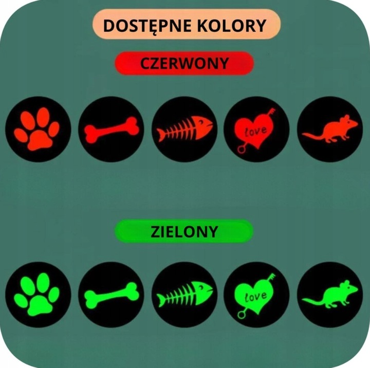 Laser Zabawka dla Kota Psa Wskaźnik Laserowy Ładowany USB - 5 WZORÓW