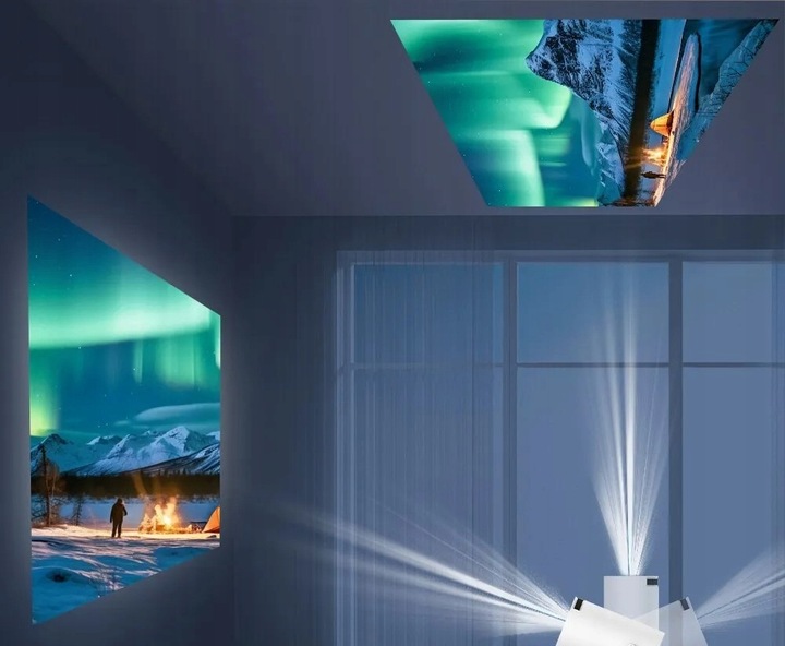 PROJEKTOR HY300 PRO 2025 WERSJA 4K WIFI PRZENOŚNY SMART ANDROID TV RZUTNIK