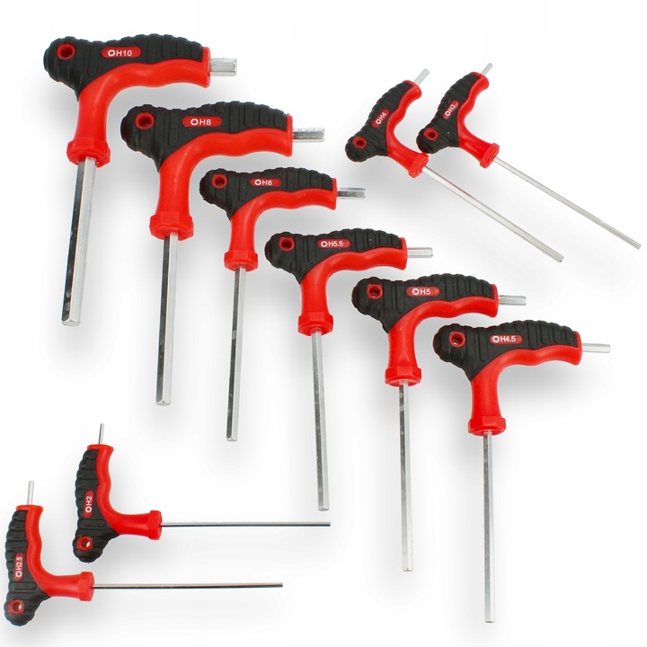 10x KLUCZE IMBUSOWE HEX IMBUSY ZESTAW 2-10 mm Rowerowe Sześciokątne