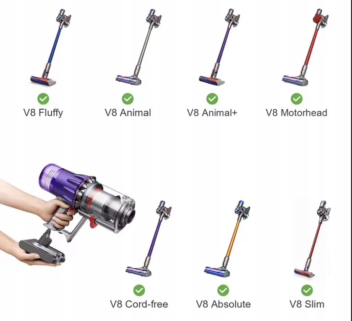 Gratis + Uniwersalna Wydajna Bateria Akumulator do Dyson V8 SV10 6000mAh