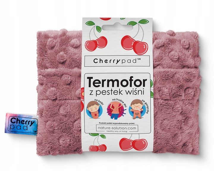 Termofor z pestek wiśni na kolki MINKY | CherryPad