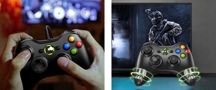 Kontroler USB Gamepad do konsoli Xbox 360/PC Win7, joystick z kablem