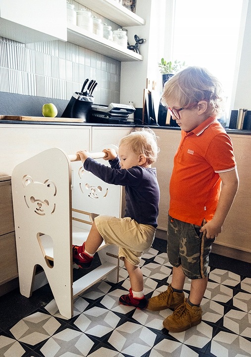 POMOCNIK KUCHENNY DLA DZIECI KITCHEN HELPER MDF + DREWNO POLSKI PRODUKT