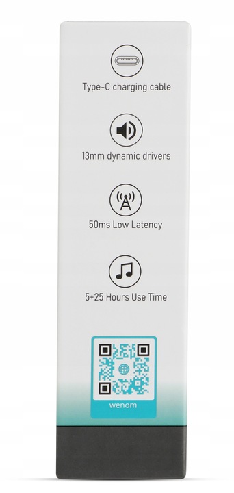 SŁUCHAWKI BEZPRZEWODOWE DOUSZNE WENOM WGM 14-PRO ANC 2 MIKROFONY LED EKRAN