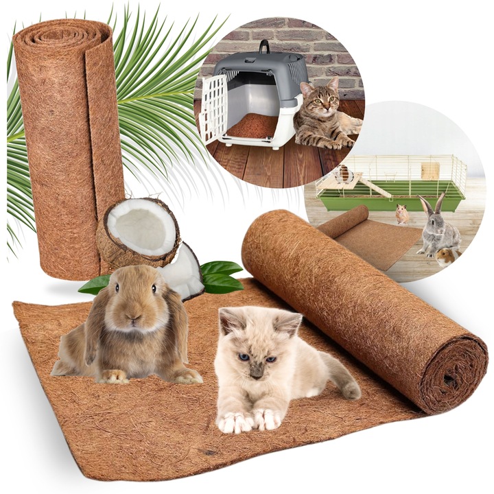 MATA KOKOSOWA LEGOWISKO POSŁANIE DO TRANSPORTERA KLATKA KRÓLIKA KOTA XXL