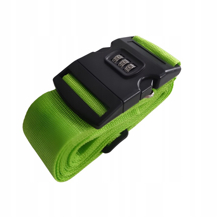 PAS DO WALIZKI ZABEZPIECZAJĄCY SPINAJĄCY BAGAŻ PODWÓJNY Z SZYFREM LIMONKOWY