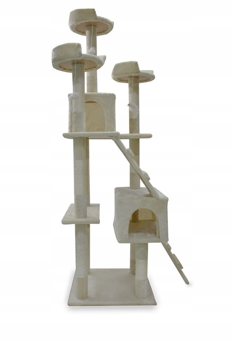 Wysoki Drapak dla Kota Drzewko 170cm Domek Beż