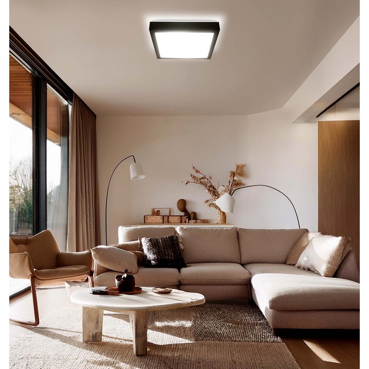 Lampa sufitowa LED PLAFON wisząca ścienna czarna 2x E27 Nowoczesna LX-909