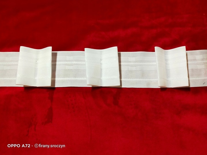 TAŚMA marszcząca 6cm bawełniana wałek 50m bawełna