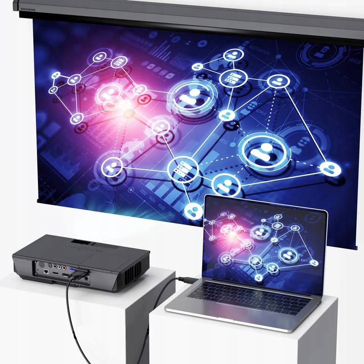 KABEL PRZEWÓD PRZEJŚCIÓWKA KONWERTER ADAPTER HDMI - VGA POZŁACANY 3D 2m