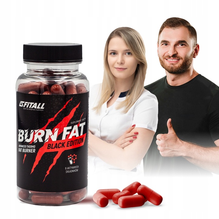 SPALACZ TŁUSZCZU Z BRZUCHA BURN FAT BLACK EDITION + GRATISY DO